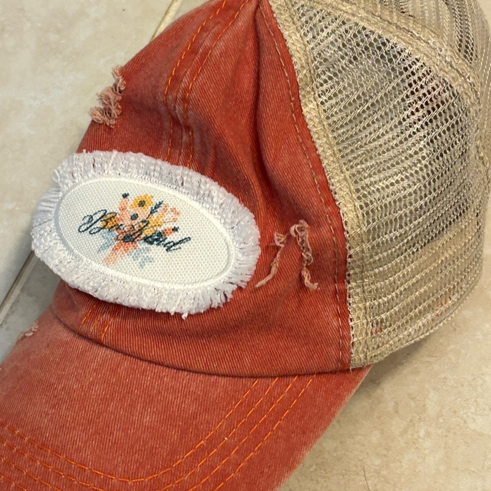 Blessed Women’s Distressed Trucker Cap Hat